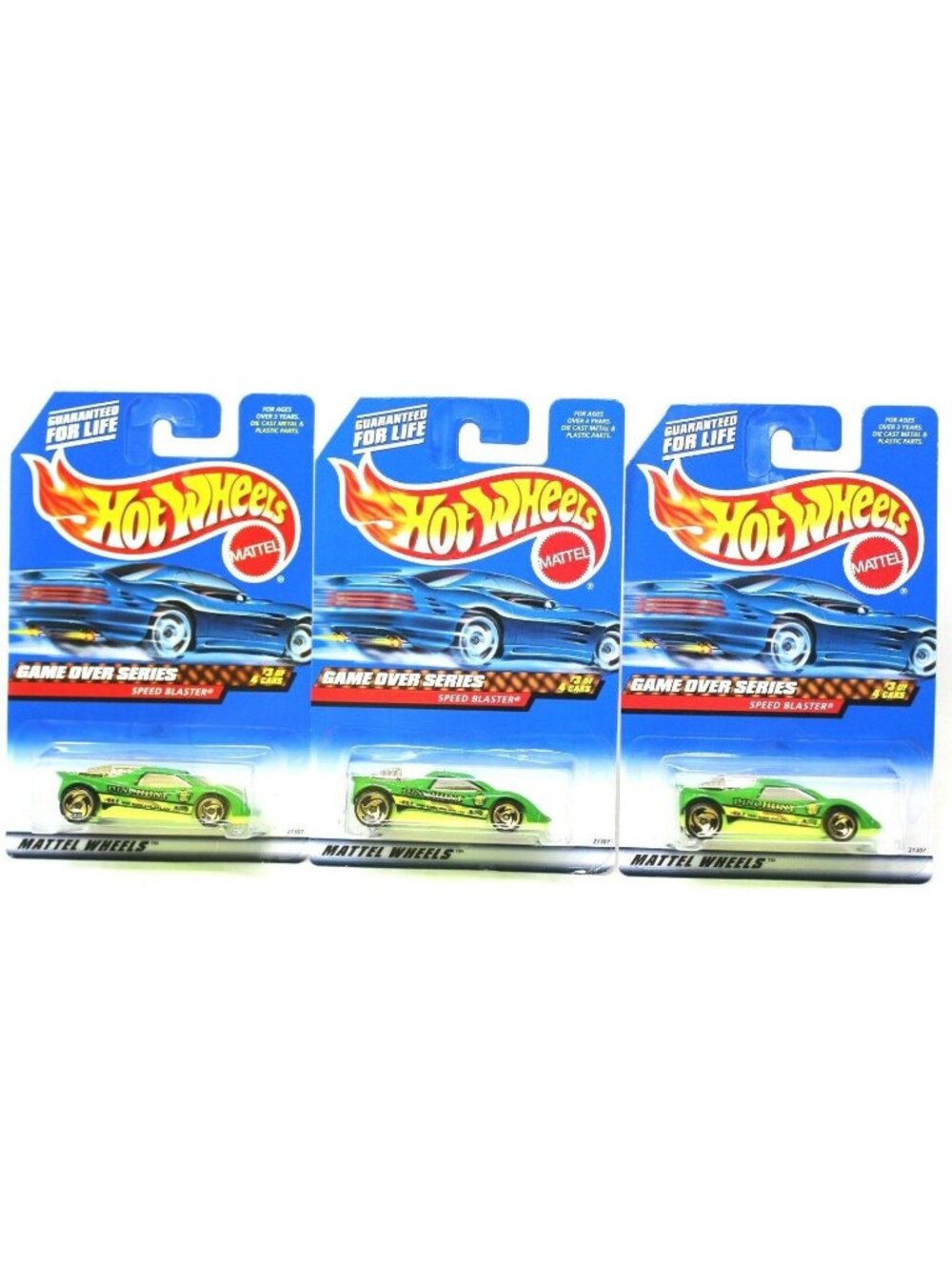 3 Hot Wheels #959 Game Over Series 3/4 SPEED BLASTER Green,Gold Lot NEW #D-22